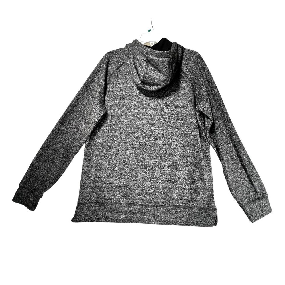 01.Algo Performance Gray Heather Hoodie Pullover Sweatshirt Zip Pocket Med - Picture 2 of 12